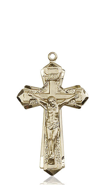 14kt Gold Crucifix Medal