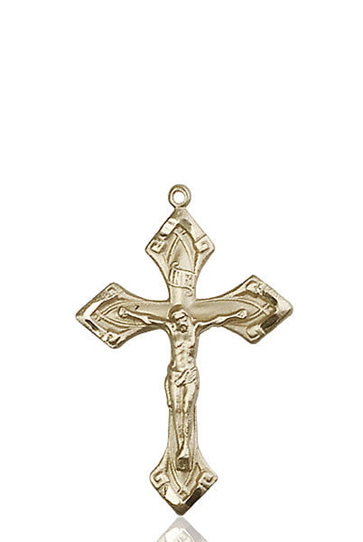 14kt Gold Crucifix Medal