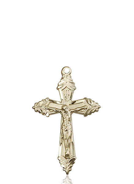 14kt Gold Crucifix Medal