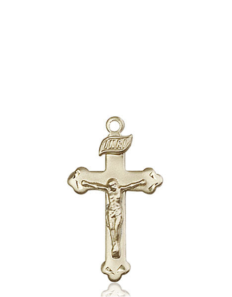 14kt Gold Crucifix Medal