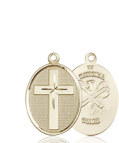 14kt Gold Cross / National Guard Medal