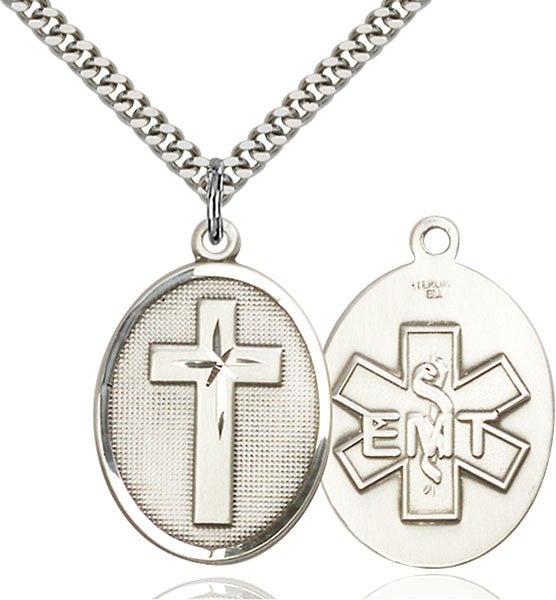 Sterling Silver Cross / Emt Pendant