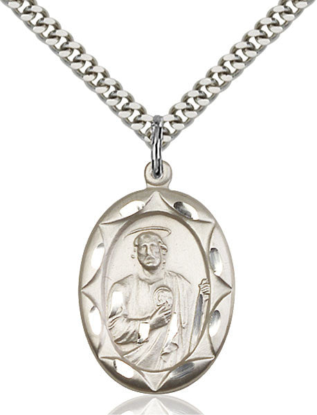 Sterling Silver St. Jude Pendant