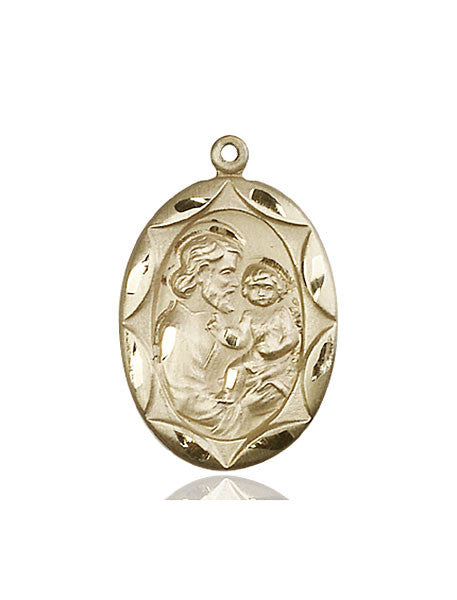 14kt Gold St. Joseph Medal