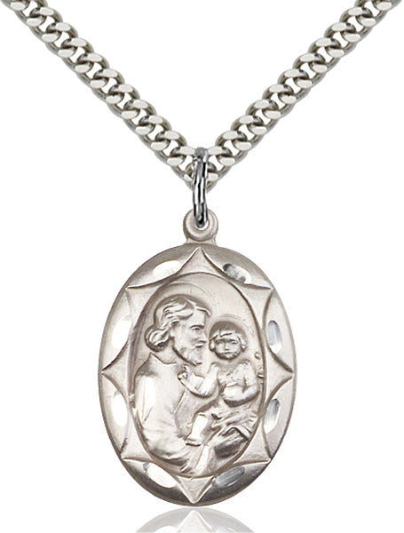 Sterling Silver St. Joseph Pendant