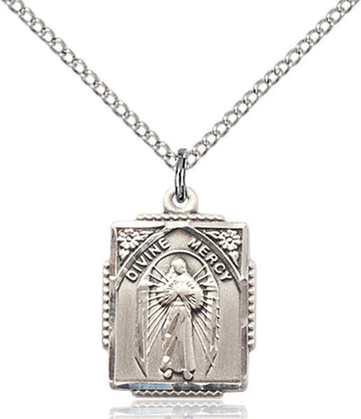 Sterling Silver Divine Mercy Pendant