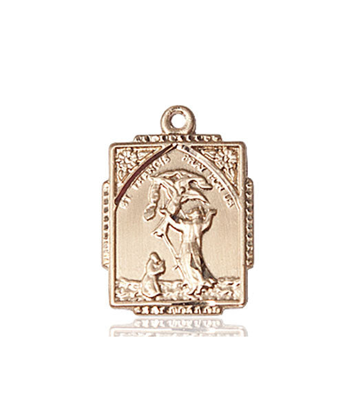 14kt Gold St. Francis of Assisi Medal