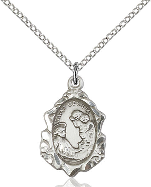 Sterling Silver St. Cecilia Pendant