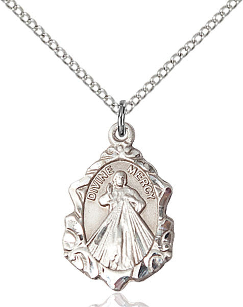 Sterling Silver Divine Mercy Pendant