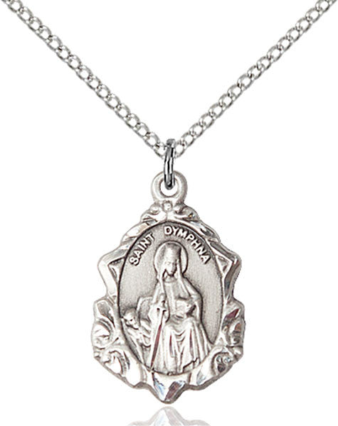 Sterling Silver St. Dymphna Pendant