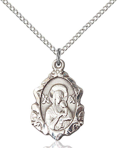 Sterling Silver O/L of Perpetual Help Pendant