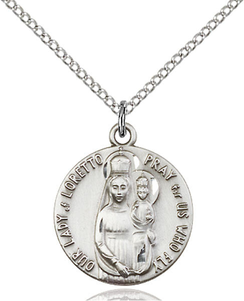 Sterling Silver O/L of Loretto Pendant