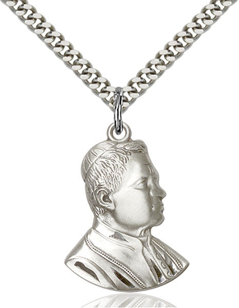 Sterling Silver Saint Pius X Pendant