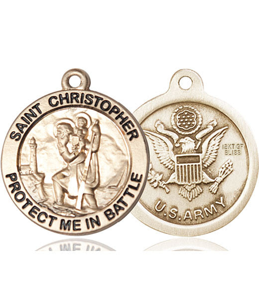 14kt Gold St. Christopher Medal