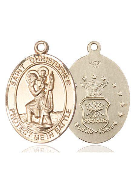 14kt Gold St. Christopher Medal