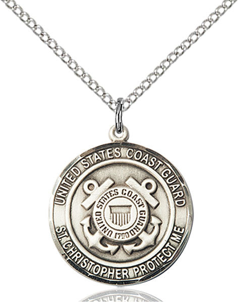 Sterling Silver COAST GUARD/ST. CHRISTOPHER Pendant