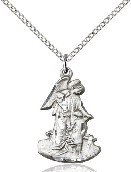 Sterling Silver Guardian Angel Pendant