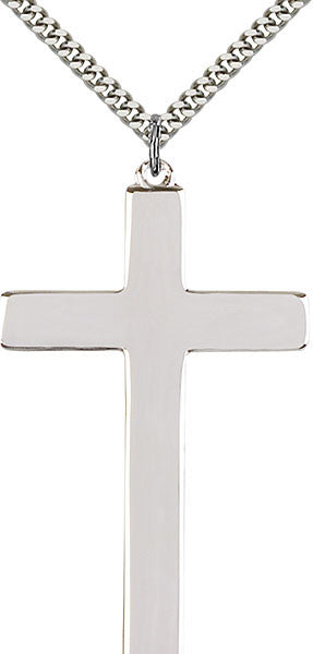 Colgante de cruz de plata esterlina