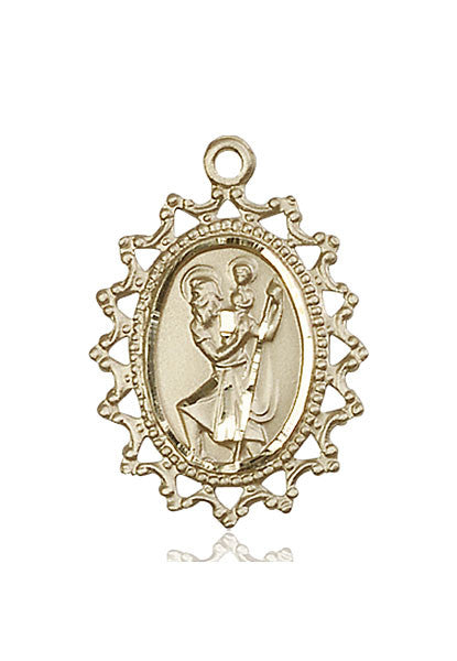 14kt Gold St. Christopher Medal