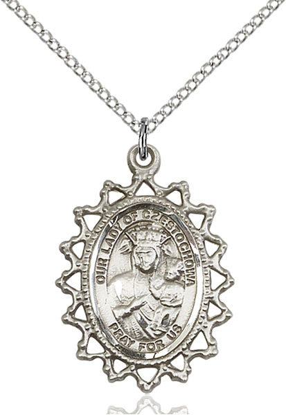 Sterling Silver O/L of Czestochowa Pendant