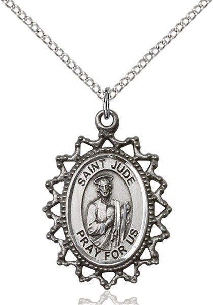 Sterling Silver St. Jude Pendant