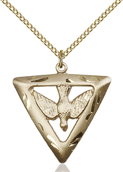 Gold Filled Holy Spirit / Triangle Pendant