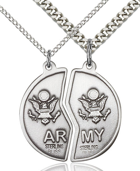 Sterling Silver Miz Pah Coin Set / Army Pendant