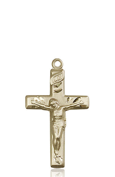 14kt Gold Crucifix Medal