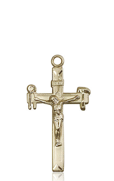 14kt Gold Crucifix Medal