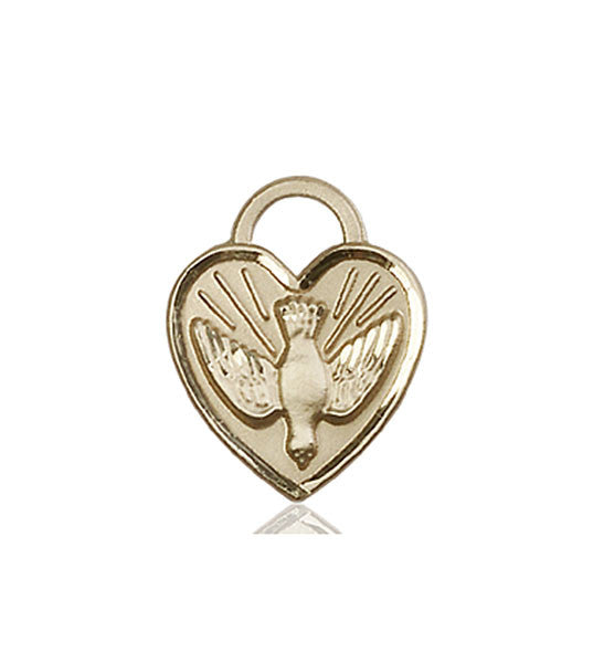 14kt Gold Confirmation Heart Medal