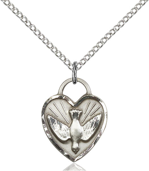 Sterling Silver Confirmation Heart Pendant