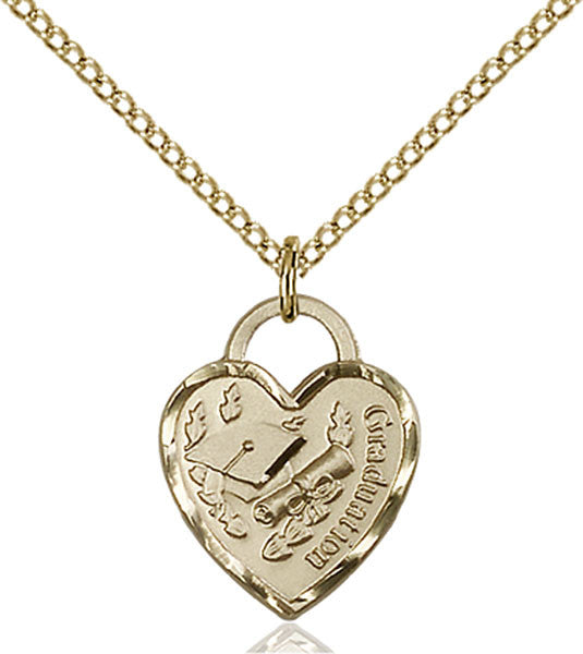 Gold Filled Graduation Heart Pendant