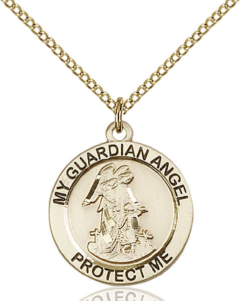 Gold Filled Guardian Angel Pendant