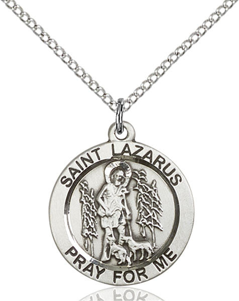 Sterling Silver St. Lazarus Pendant