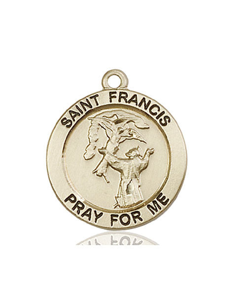 14kt Gold St. Francis Medal