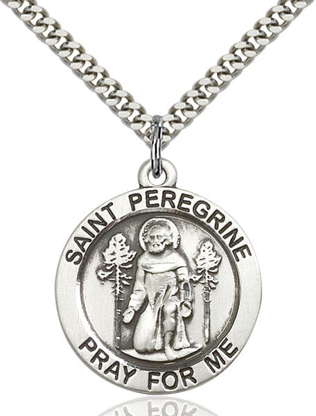 Colgante de San Peregrino de Plata de Ley