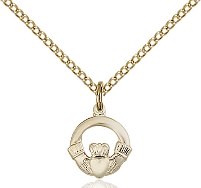 Gold Filled Claddagh Pendant