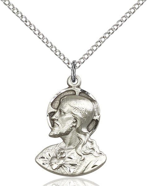 Sterling Silver Head of Christ Pendant