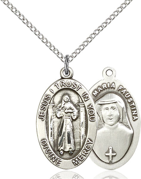 Dije de plata esterlina de la Divina Misericordia