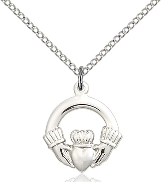 Colgante Claddagh de plata esterlina