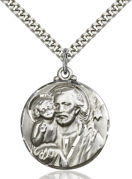 Sterling Silver St. Joseph Pendant