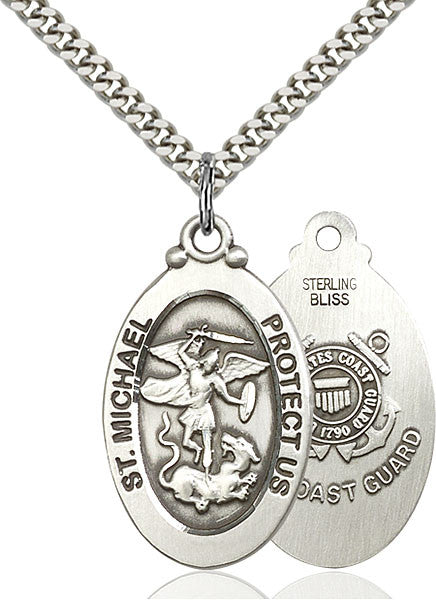 Sterling Silver St. Michael / Coast Guard Pendant