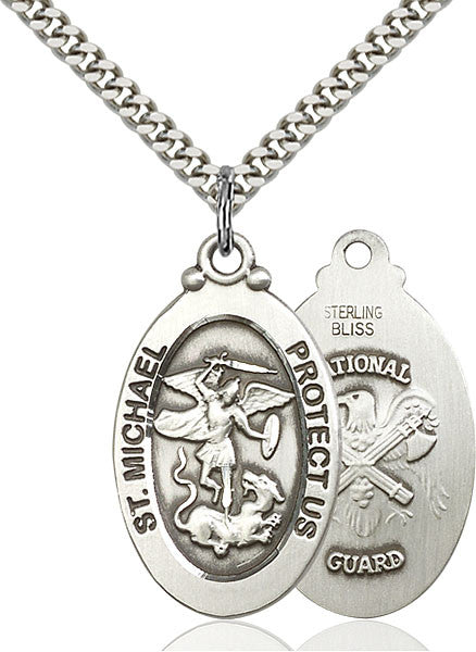 Sterling Silver St. Michael / Nat'l Guard Pendant