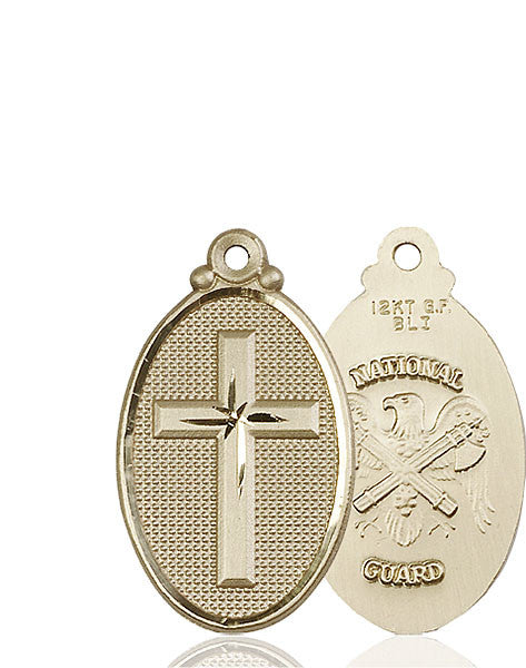 14kt Gold Cross / National Guard Medal