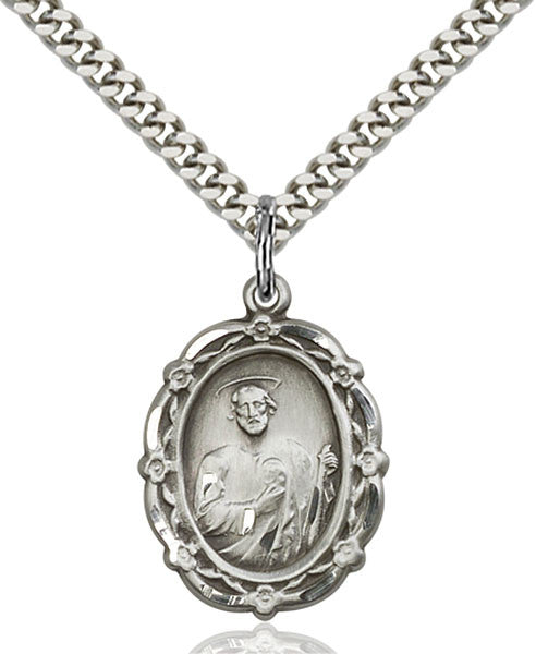 Sterling Silver St. Jude Pendant