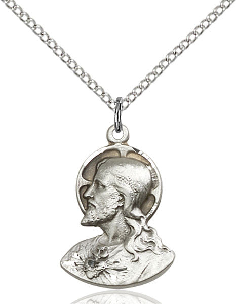 Sterling Silver Head of Christ Pendant