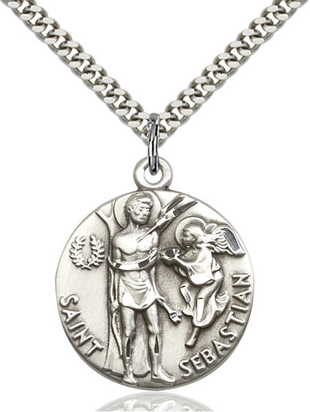 Sterling Silver St. Sebastian Pendant