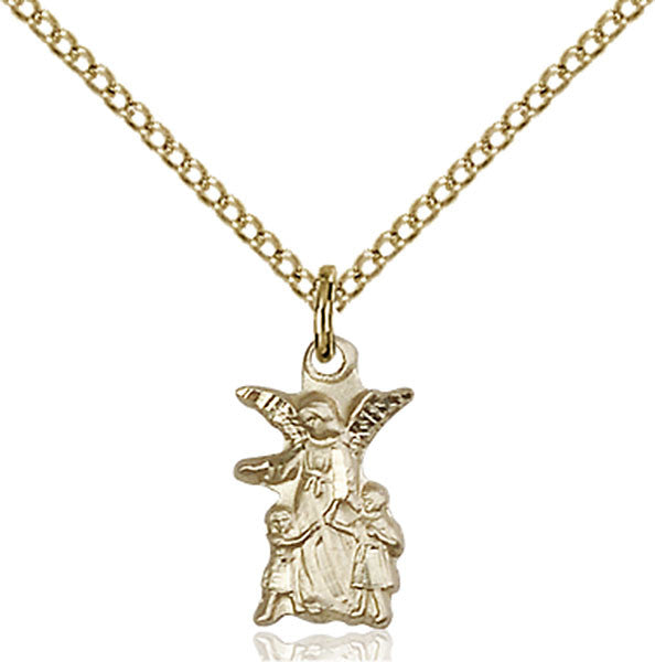 Gold Filled Guardian Angel Pendant