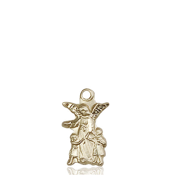 14kt Gold Guardian Angel Medal