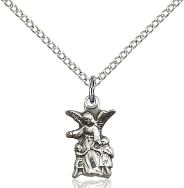 Sterling Silver Guardian Angel Pendant